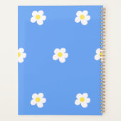 Witte bloemen op Lila achtergrond Planner (Achterkant)
