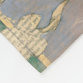 Witte bloemen op Newsprint Achtergrond Fleece Deken (Hoek)