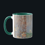 Witte bloemen op Newsprint Achtergrond Mok<br><div class="desc">De achtergrond van het krantenpapier en de diepgekleurde achtergrond verbergen bijna de witte bloemen die het middelpunt vormen van dit schilderij van Jennifer Goldberger. Een zeer unieke en boeiende afdruk kan een mooi cadeau zijn voor iemand die van avant-garde kunst houdt!</div>