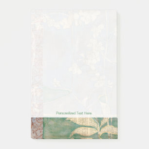 Witte bloemen op Newsprint Achtergrond Post-it® Notes