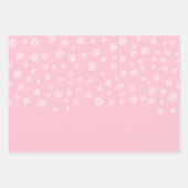 Witte bloemen op pastel roze inpakpapier vel (Voorkant 2)