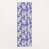 Witte bloemen op Periwinkle Lavender Yogamat (Voorkant)