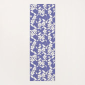 Witte bloemen op Periwinkle Lavender Yogamat (Achterkant)
