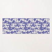 Witte bloemen op Periwinkle Lavender Yogamat (Voorkant (horizontaal))