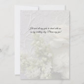 Witte bloemen op reliëfachtergrond kaart (Achterkant)