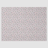Witte bloemen op roze wilde bloemen tissuepapier (Voorkant)