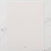 Witte bloemen op Taupe gepersonaliseerd Briefhoofd (Achterkant)