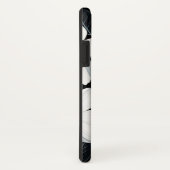 Witte bloemen op zwart Monogram Elegant Case-Mate iPhone Case (Achterkant / rechts)