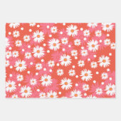 Witte bloemen - oranje vellen voor vellen papier (Voorkant)