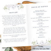 Witte Bloemen Overlijdensbericht begrafenis / Vier