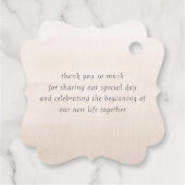 Witte bloemen pampas gras bruiloft dank u bedankjes labels (Achterkant)