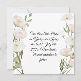 Witte bloemen Pampas gras groen succulent Save The Date