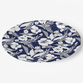 Witte bloemen. papieren bordje (Gekanteld)