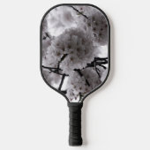 Witte bloemen pickleball paddle (Voorkant)