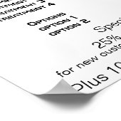 Witte bloemen Reiki-lijst van onzen Poster (Hoek)