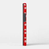 Witte bloemen rood Case-Mate iPhone case (Achterkant / Rechts)