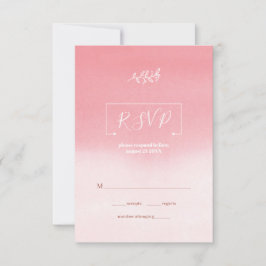 Witte bloemen RSVP kaartje