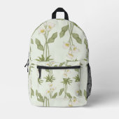 Witte Bloemen Rugzak (Voorkant)