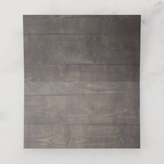 Witte Bloemen Rustieke Country String Lights Bruil Plaatskaartje (Binnenkant ongevouwen)