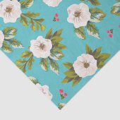 Witte bloemen schilderen op de achtergrond van tur tissuepapier (Detail)