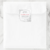 Witte Bloemen Soja Kaars Label (Tas)