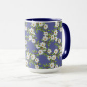 Witte bloemen spiraal in de tuin mok (Voorkant rechts)