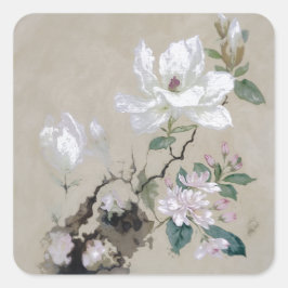 WITTE BLOEMEN STICKER