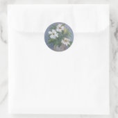 Witte bloemen stickers (Tas)