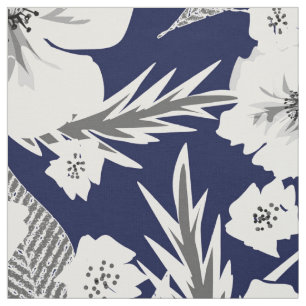 Witte bloemen . stof
