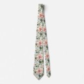 Witte bloemen stropdas (Voorkant)