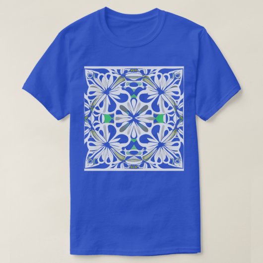 witte bloemen t-shirt (Design voorkant)