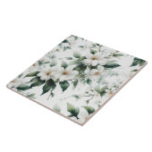 Witte bloemen tegeltje (Zijkant)