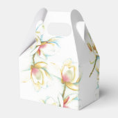 Witte Bloemen Trouwgunst Boxen Gepersonaliseerd Bedankdoosjes (Achterkant)