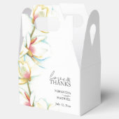 Witte Bloemen Trouwgunst Boxen Gepersonaliseerd Bedankdoosjes (Geopend)
