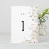Witte Bloemen Trouwtafel Nummer (Staand voorkant)