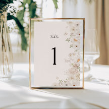 Witte Bloemen Trouwtafel Nummer