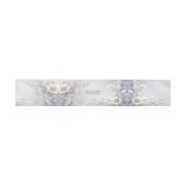 Witte Bloemen Uitnodiging Belly Band Uitnodigingen Wikkel (Vlak)