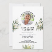  Witte Bloemen Uitvaart Kaart (Voorkant)