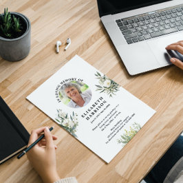  Witte Bloemen Uitvaart Kaart