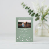 Witte Bloemen Veld Orthodoxe Bruiloft Gebed Kaart Plaatskaartje (Staand voorkant)