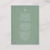 Witte Bloemen Veld Orthodoxe Bruiloft Gebed Kaart Plaatskaartje (Achterkant)