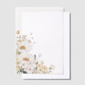 Witte bloemen vellum uitnodigingen (Offset)