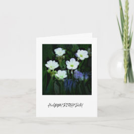 WITTE BLOEMEN VERJAARDAG KAART