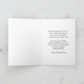 Witte Bloemen Verjaardag Kaart van de Moeder (Binnen)