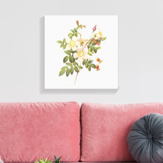  witte bloemen verpakt canvas print (Insitu (Woonkamer))