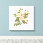  witte bloemen verpakt canvas print (Insitu (Houten vloer))