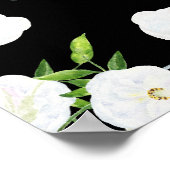 Witte bloemen vieren het leven poster (Hoek)