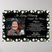 Witte bloemen vieren het leven poster (Voorkant)