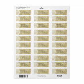 Witte Bloemen Vintage bruiloft adres Etiket (Full Sheet)