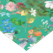 Witte bloemen, vogels, bijen, citroenen, vlinders tafelkleed (Gekanteld)